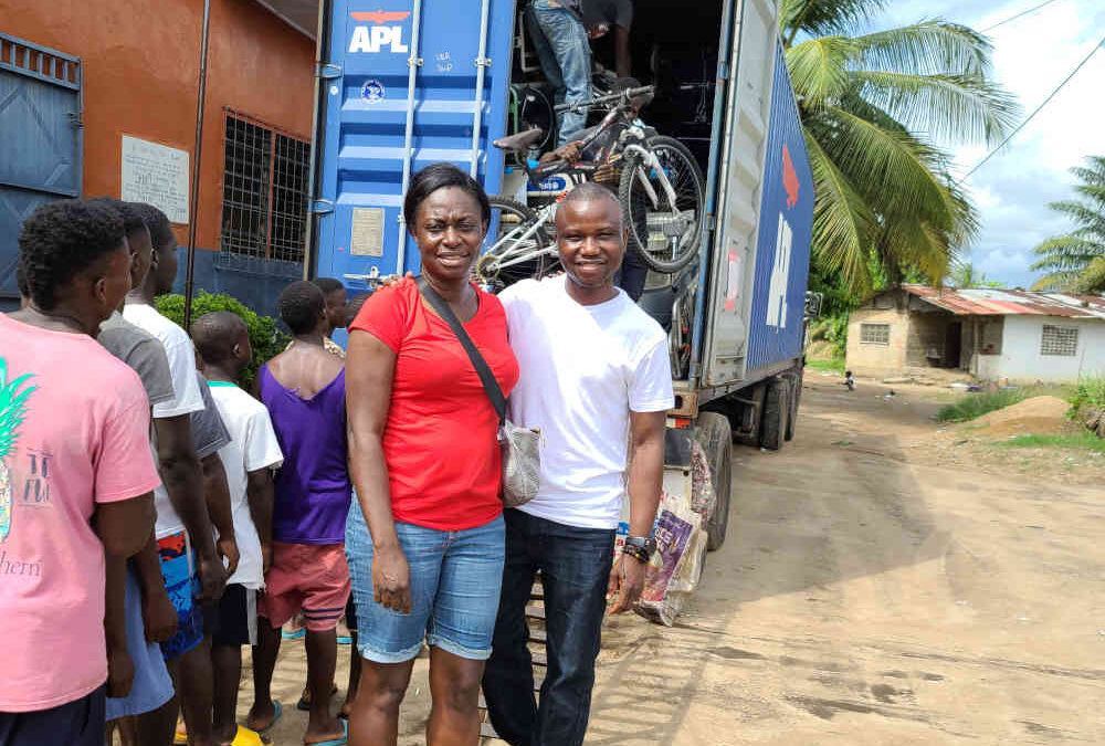 Container of School and Medical Supplies to Liberia